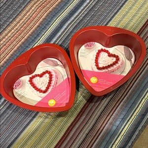 Wilton Vibrant Red Heart Cake Pans